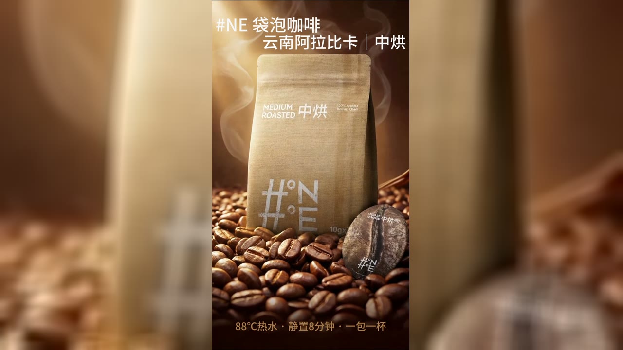 NE 袋泡咖啡 — AI 产品广告